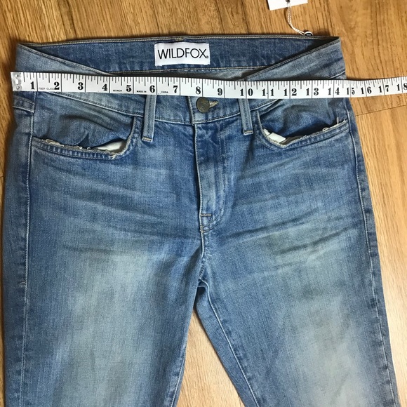 Wildfox Joni Mid Rise Super Flare Denim Jeans - Picture 7 of 8